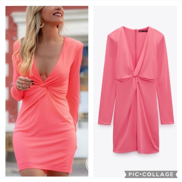 ZARA knotted stretchy dress blogger favorite - Picture 2 of 7